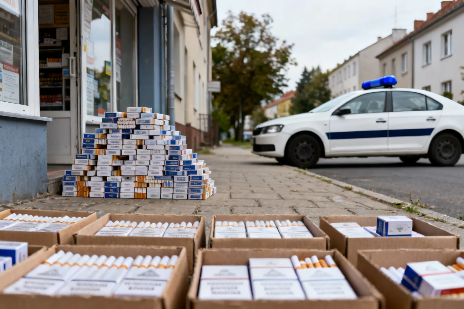 6800 papierosów bez polskich znaków akcyzy zabezpieczono w Mińsku Mazowieckim