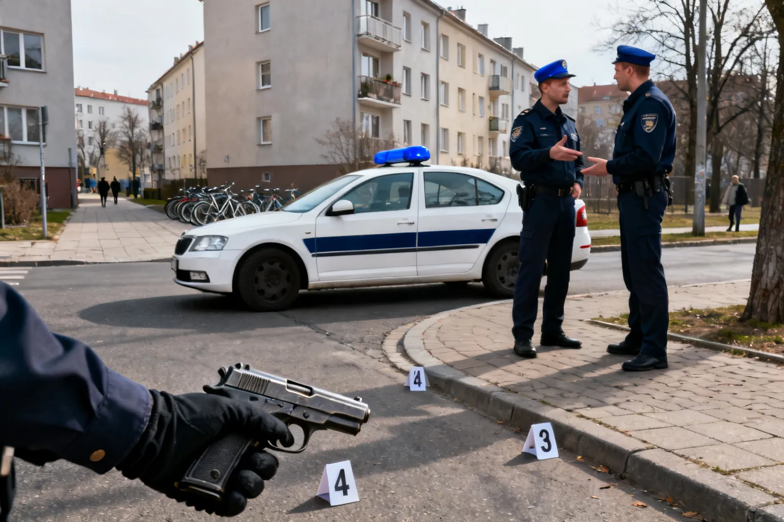 48-latek aresztowany po groźbach z repliką pistoletu na Mokotowie
