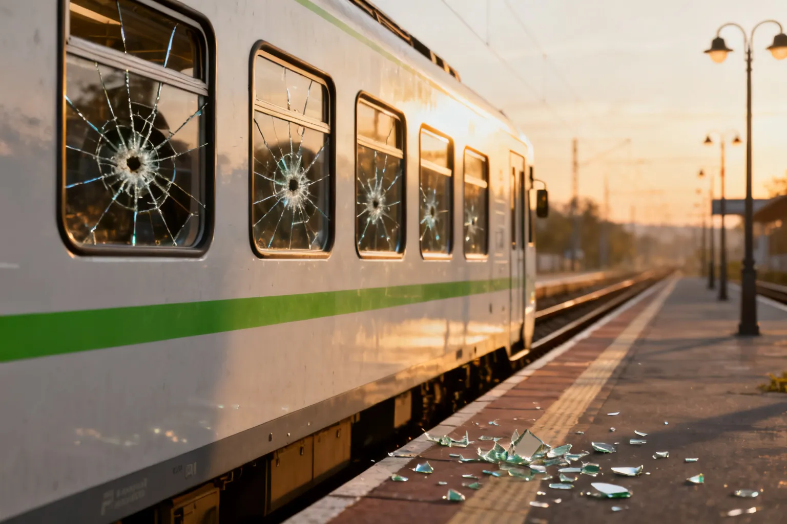 Pociąg Kolei Mazowieckich ostrzelany? Osiem uszkodzonych szyb na trasie Warszawa–Skierniewice