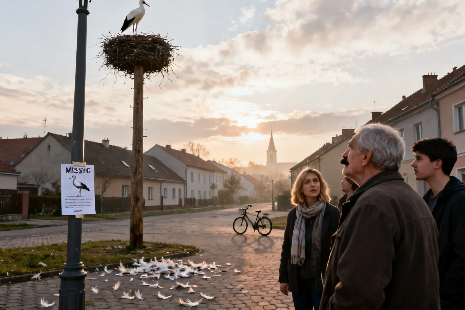 Zaginął bocian w Rudnikach (gmina Tłuszcz). Mieszkańcy proszą o pomoc