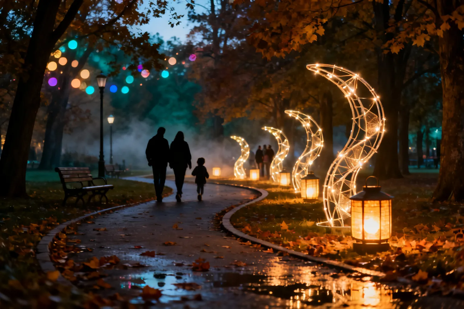 Ogród świateł Park Świętokrzyski Warszawa — jesienna odsłona uruchomiona