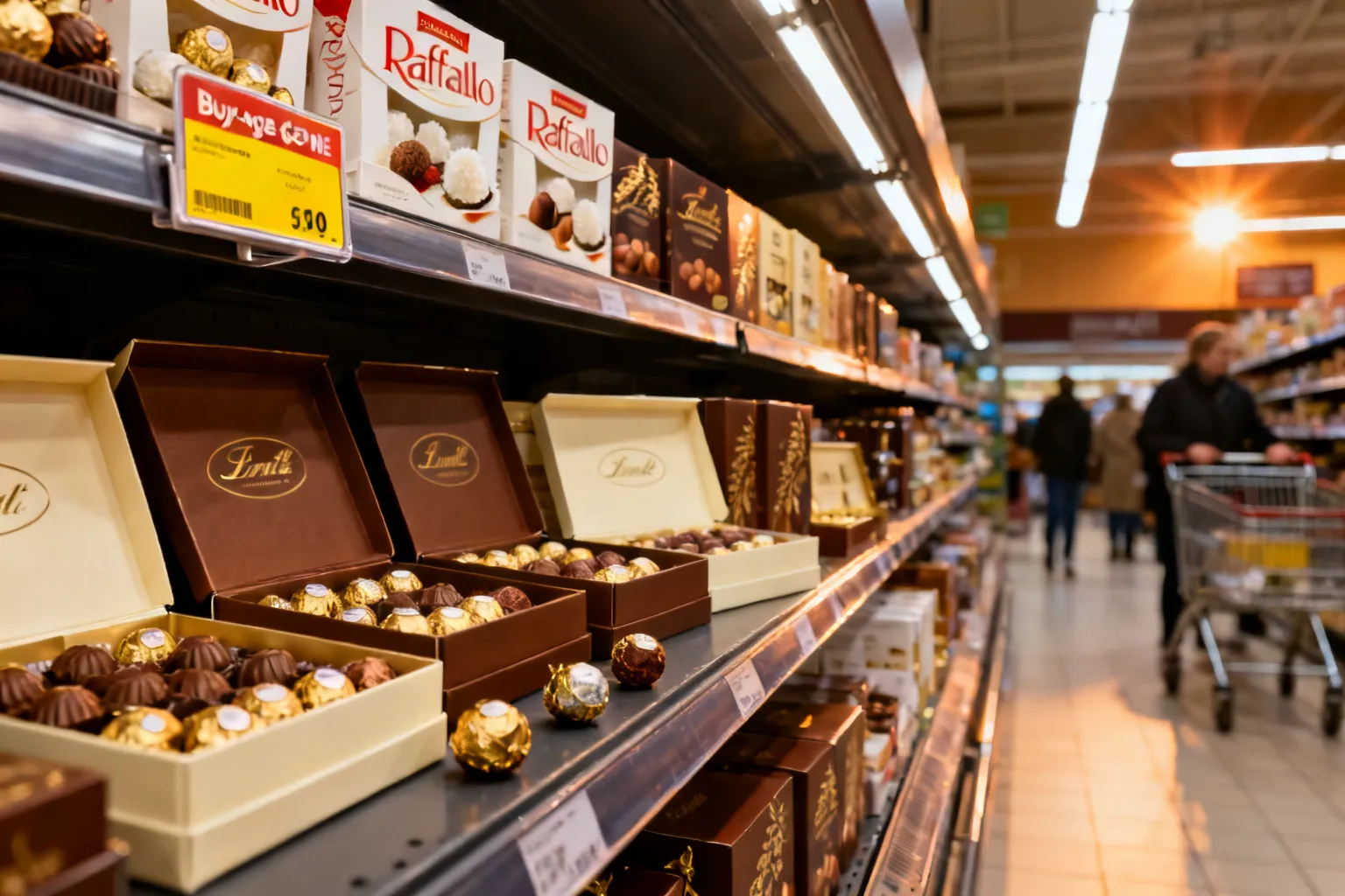 Lidl promocja 1+1 gratis praliny — Raffaello, Ferrero, Lindt i inne (12–14 października)