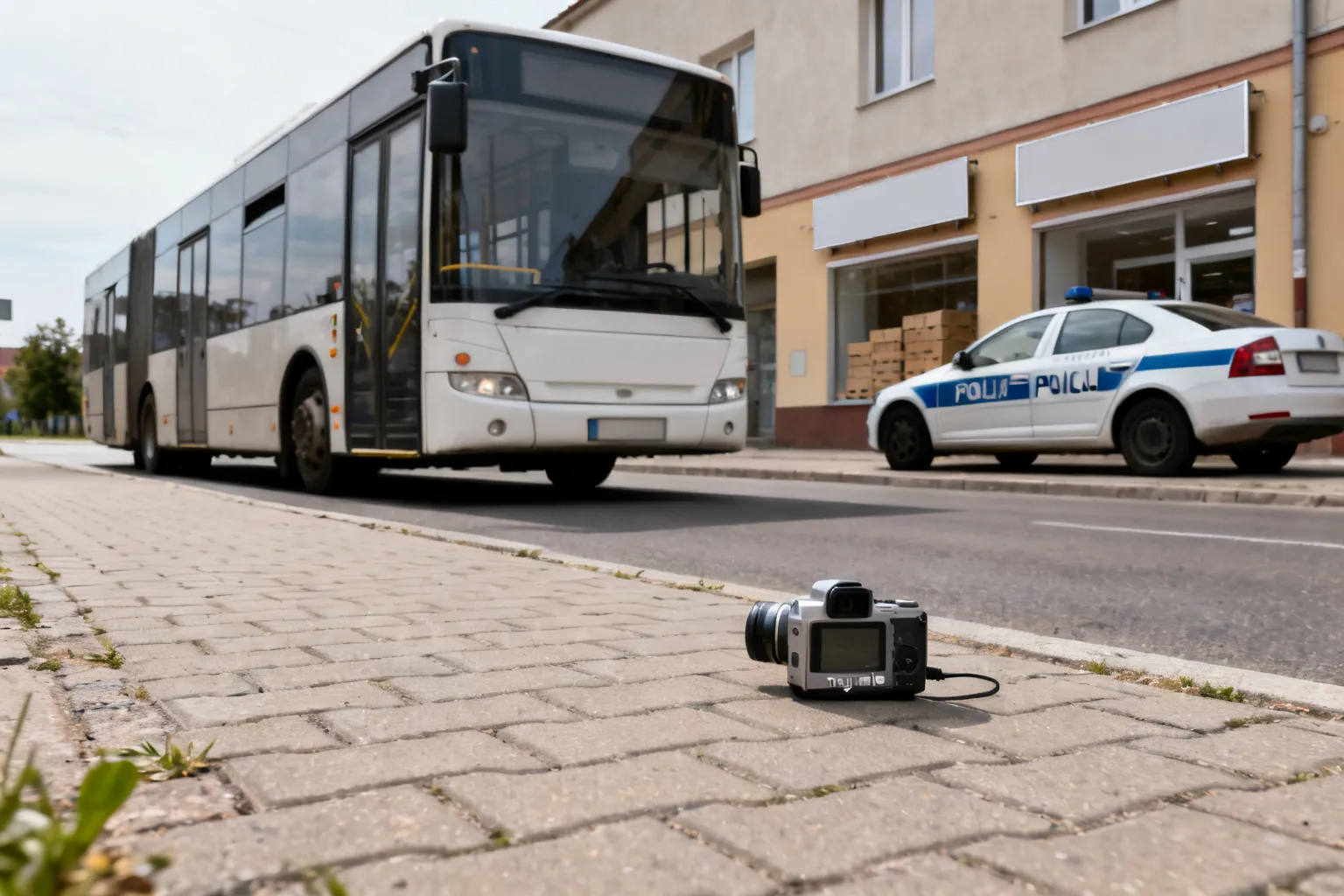 Autobus linii 728 — kolizja w Złotokłosie, policja bada nagranie