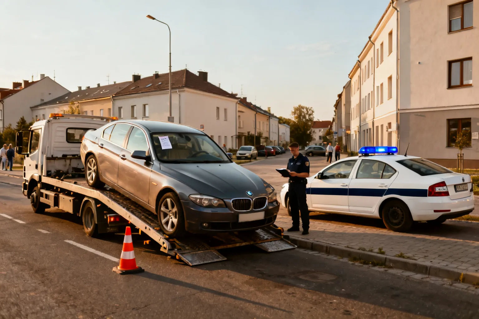Drift na ul. Firmowej w rejonie Karpina — mandaty i odholowane BMW