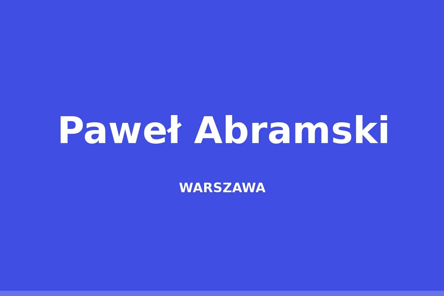 Paweł Abramski