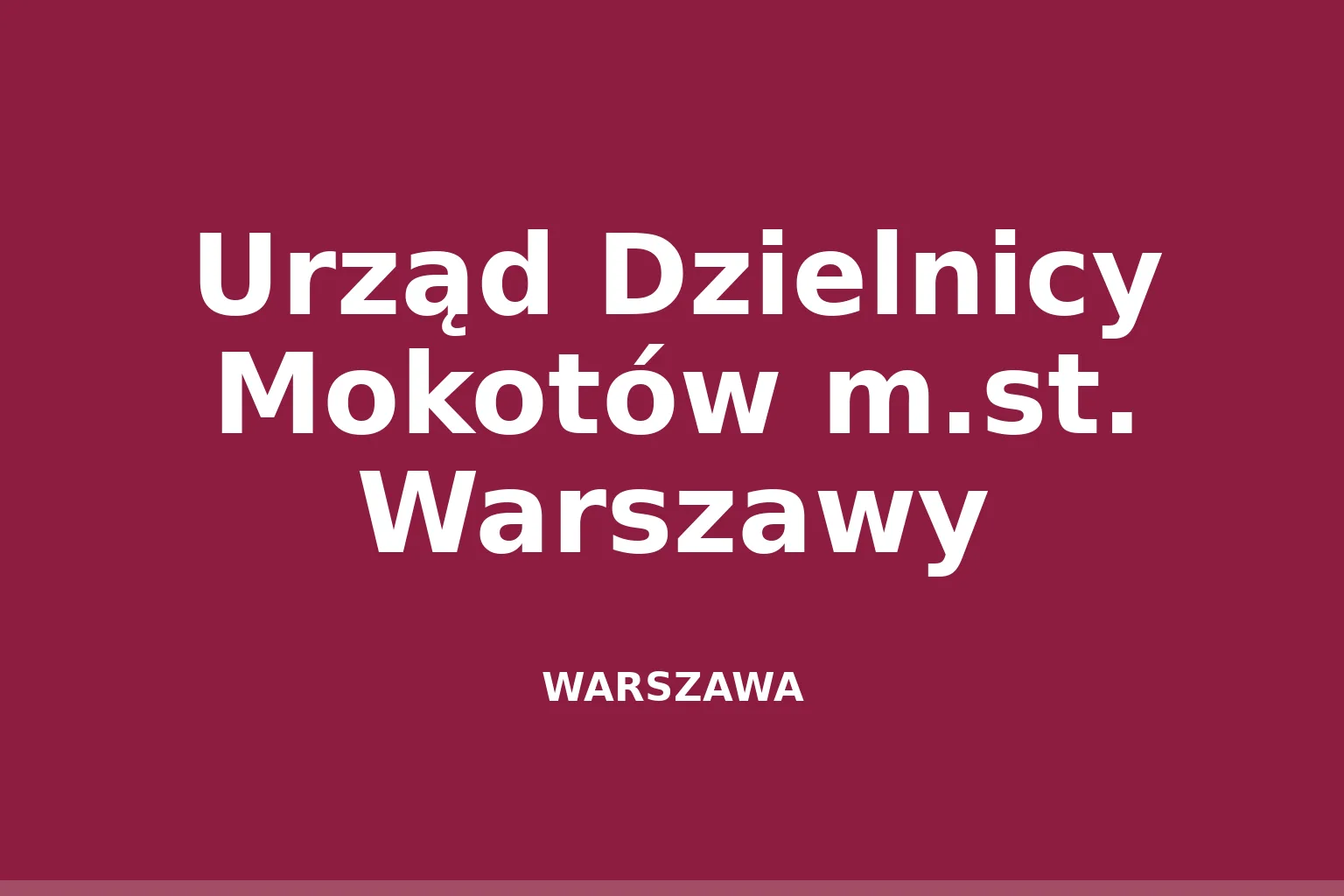 Urząd Dzielnicy Mokotów m.st. Warszawy