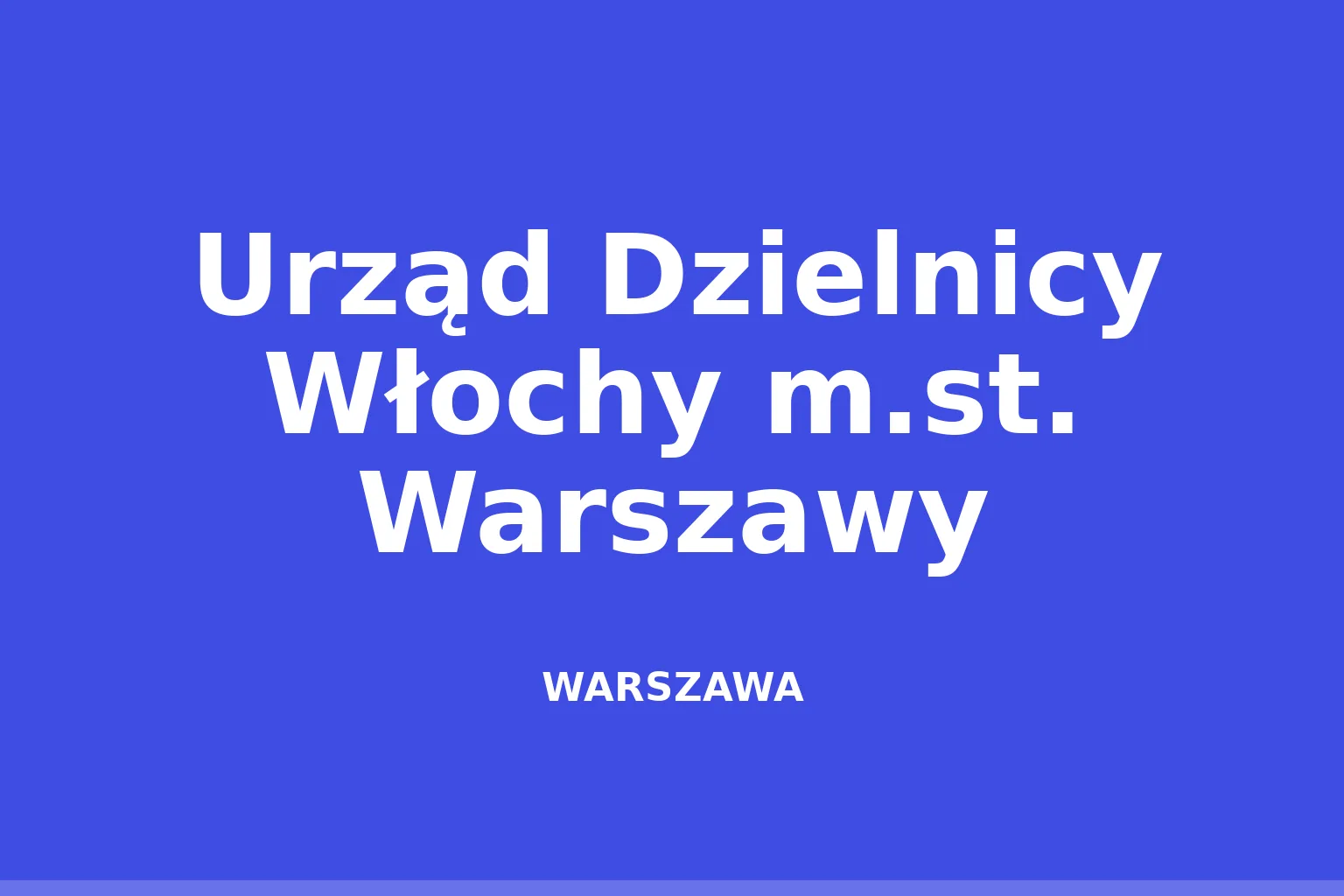 Urząd Dzielnicy Włochy m.st. Warszawy